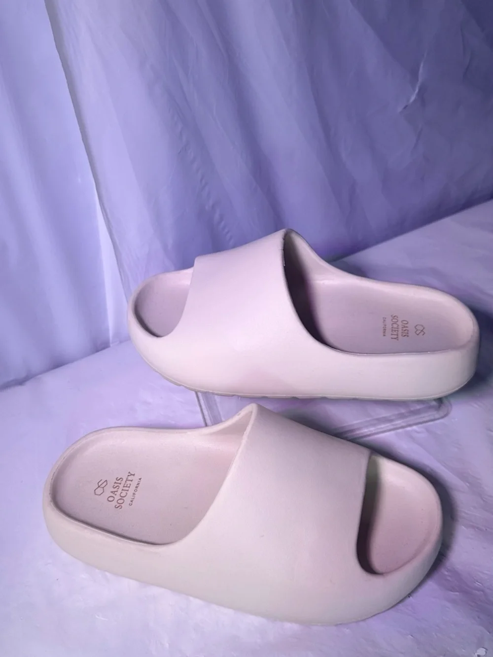 Society Women’s Cream Slide Sandals